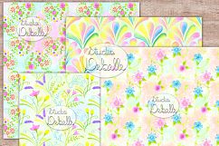 Watercolor Lovely Flowers - digital papers seamless patterns Product Image 3