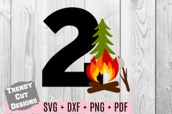 2nd Campfire Birthday Set SVG Product Image 1