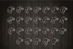 Flower alphabet SVG - Cut Files - Vinyl Cutters, Screen Printing, Silhouette, Die Cut Machines, &amp; More Product Image 2