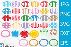 Flattened Monogram Alphabet V2 Clip art / Cutting Files 63c Product Image 1