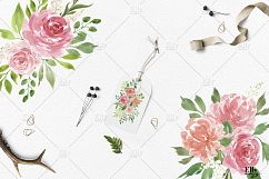 Watercolor Flower Clip Art - Elise Product Image 3
