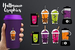Halloween graphics, smoothie juice drinks, blender clipart Product Image 1