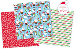 Christmas digital papers, Christmas patterns, Santa papers Product Image 4