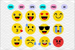 Emoji Svg Vector File Silhouette Cricut Design Vinyl Decal Product Image 1