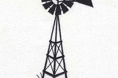 Simple Winged Farm Windmill Embroidery Design Product Image 8