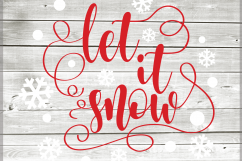 Let it snow svg -Christmas SVG - Winter SVG - Christmas Clip Product Image 1