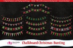 Chalkboard Christmas Bunting clipart Product Image 1
