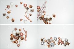 Christmas Styled Stock Photo Bundle - Rose Gold &amp; White Product Image 2