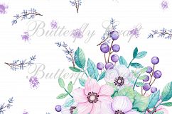 Flowers Digital Paper, Floral scrapbooking paper, Watercolor Flowers Digital Paper, Spring floral pattern, Seamless Pattern, Flowers theme Product Image 6