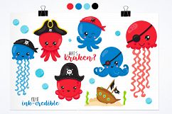Pirate octopus graphics and illustrations Product Image 2