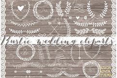 VECTOR Laurels, Flower, Wedding clipart Product Image 1