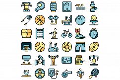 Physical activity icons set vector flat Product Image 1