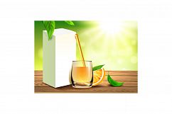 Juice Orange Natural Product Promo Banner Vector Product Image 1