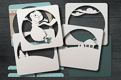 Tunnel card Merry Christmas. Multiple machine formats. Product Image 2