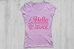Hello First Grade svg, Back to school svg, School svg. Product Image 2