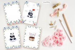 Cute baby Panda Watercobaby nursery clipart Product Image 8