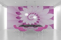 Abstract Pink &amp; White Floral Design Background Product Image 1