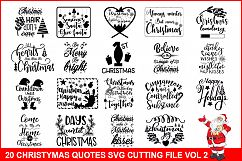 20 Merry Christmas Quote SVG Design Bundle Vol 2. Product Image 1