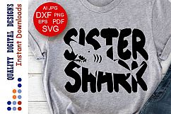 Sister shark Svg files Family shirt design Baby Shark Kids Product Image 1