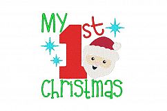 My First Christmas Embroidery Design Saying Product Image 1