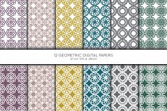 Geometric Digital Paper, Seamless pattern, Scrapbook paper Product Image 1
