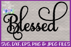 Thankful Grateful Blessed Give Thanks SVG Cricut Silhouette Product Image 7