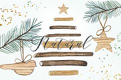 Natural winter. Watercolor clipart. Product Image 3