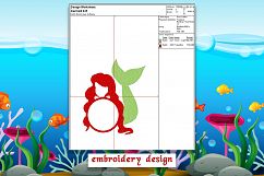Mermaid Monogram Embroidery design Product Image 2