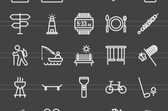 166 Activities Line Inverted Icons Product Image 2