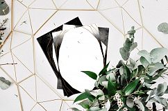 Black Watercolor and Gold Invitation Template Product Image 3