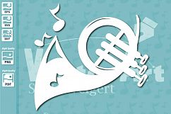 Horn Music Instrument - Cut File for Crafters Product Image 2