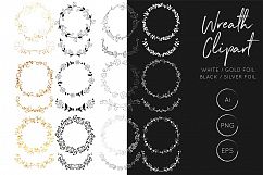 Wreath Clipart - Vector Wreath Clipart - Laurel Clipart Product Image 1