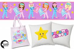 Slumber party, Pyjama Party clipart MEGA Bundle, graphics AMB-1800 Product Image 5