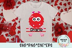 Monster Gracie Spilt Name Monogram SVG Cut File Product Image 1