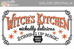 Witch&#039;s Kitchen Halloween Sign cut File - SVG DXF EPS AI PNG Product Image 1