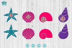 Seashells Svg, Seashell Monogram Svg, Product Image 1