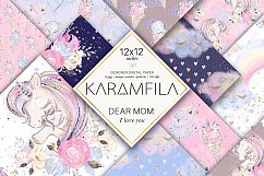 Mother and Baby Unicorns Patterns Product Image 1
