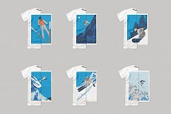 Winter Sport Poster T-shirt Set Product Image 2