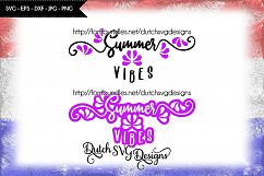 2 Text cutting files Summer Vibes, in Jpg Png SVG EPS DXF for Cricut &amp; Silhouette, summer svg, summer vibes svg, summer love svg, cricut svg Product Image 1