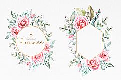 Pink Roses Watercolor Bundle Product Image 6