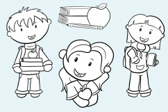 School Kids Digital Stamps Collection Product Image 2