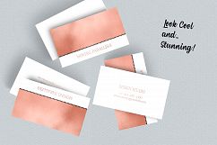 Rose Gold Foil Marble Business Card Product Image 5