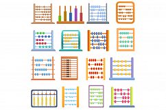 Abacus icons set, cartoon style Product Image 1