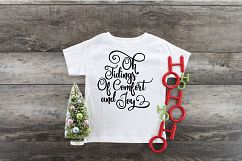 Oh Tidings of Comfort and Joy - Christmas SVG Cut File - DXF Product Image 7