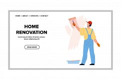 Home Renovation Occupation Of Painter Man Vector Product Image 1