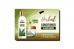 Herbal Conditioner Creative Promo Poster Vector Product Image 1