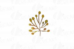 Autumn leaves and branches watercolor clip art pack, png Product Image 4