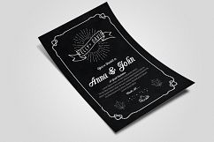 Chalk Board Style Wedding Invitaion Cards Pack Product Image 3