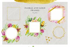 Watercolor stains &amp; tropical flowers Product Image 8