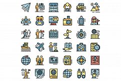 Guide icons set vector flat Product Image 1